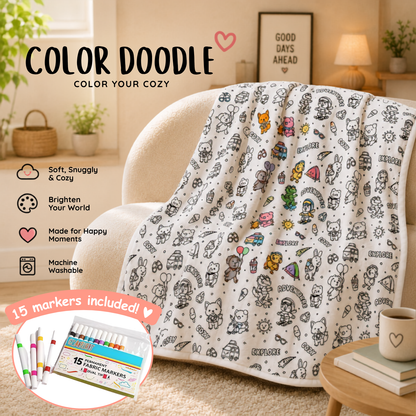 ColorDoodle™ - DIY Coloring Blanket 60x40"