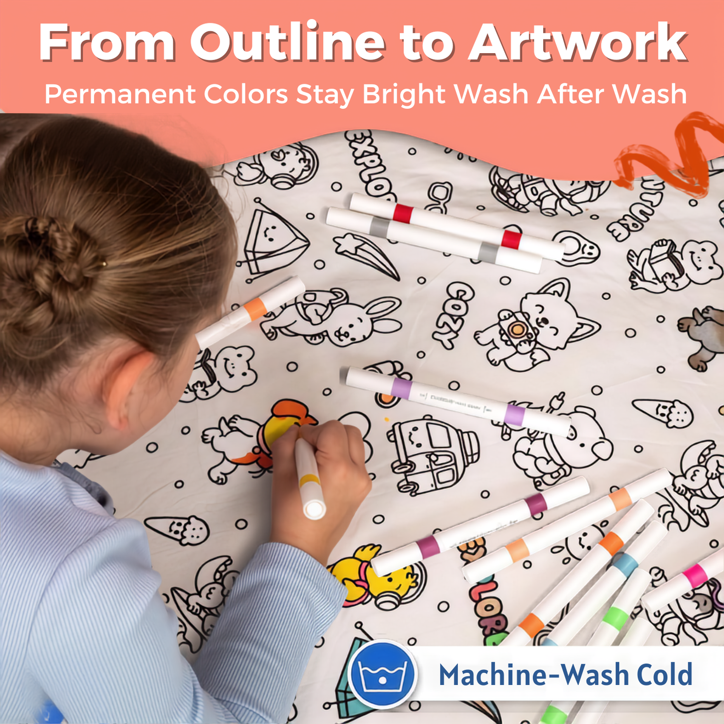 ColorDoodle™ - DIY Coloring Blanket 60x40"
