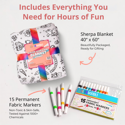 ColorDoodle™ - DIY Coloring Blanket 60x40"