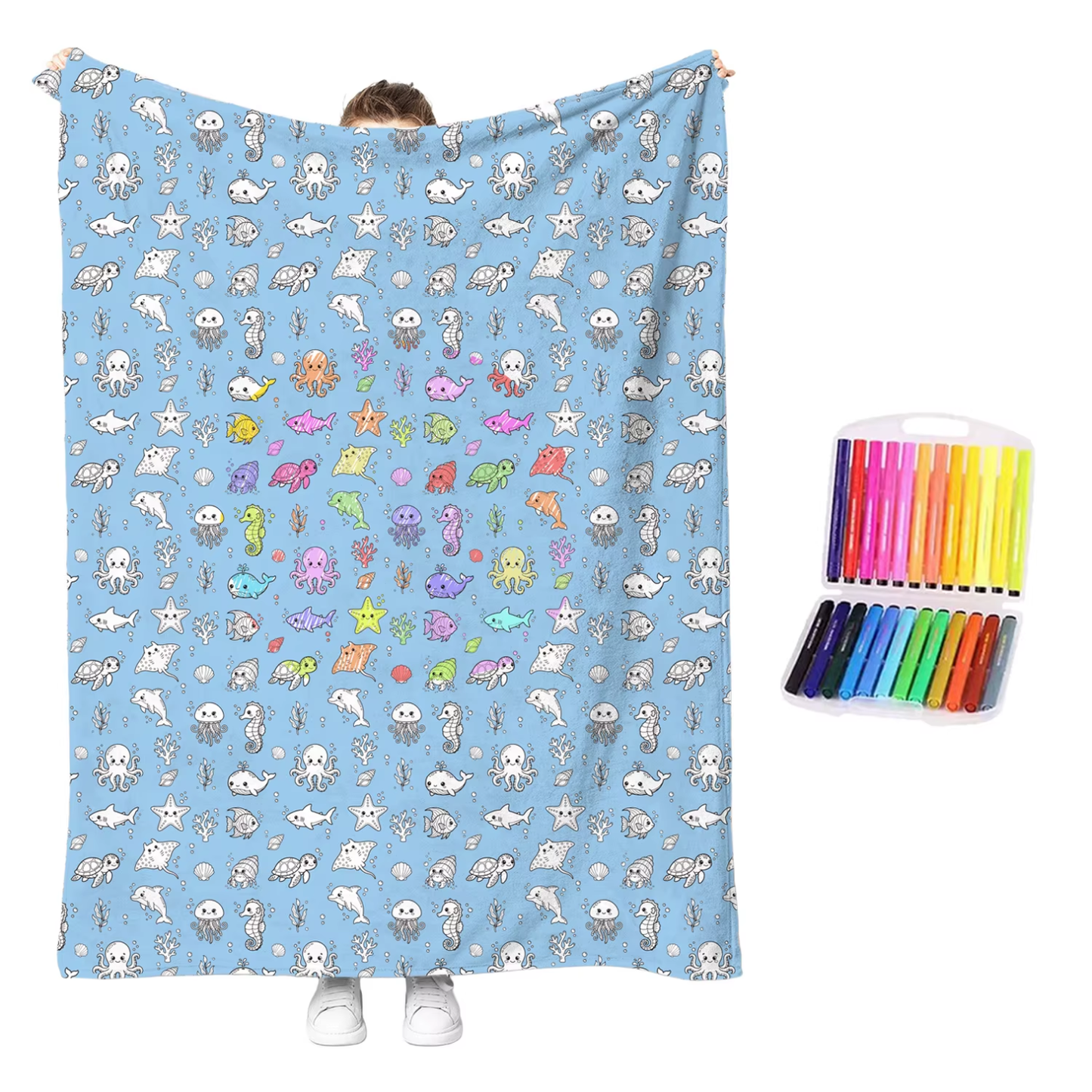 ColorDoodle™ - DIY Coloring Blanket 60x40"